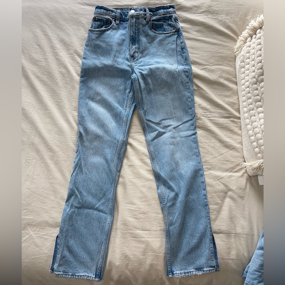 ABERCROMBIE & FITCH 90s Ultra High Rise Jeans Split Bottoms